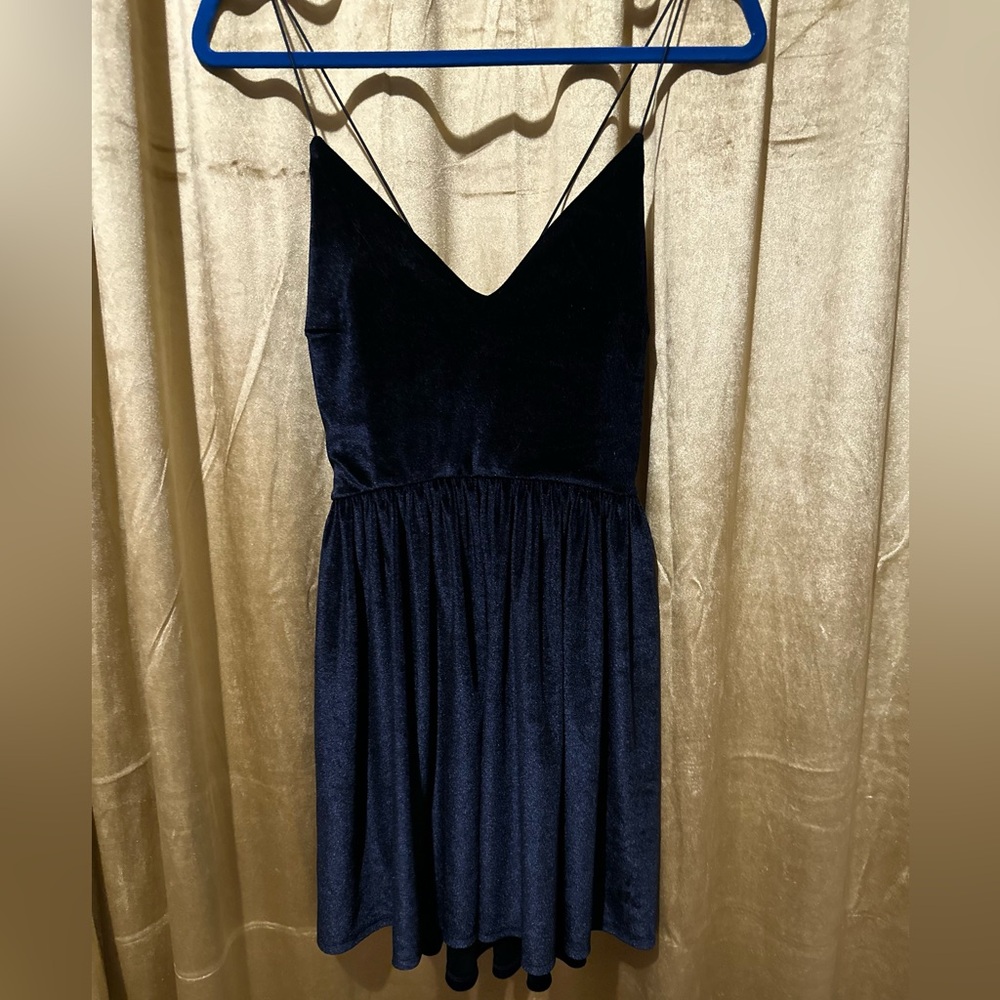Black velvet dress
